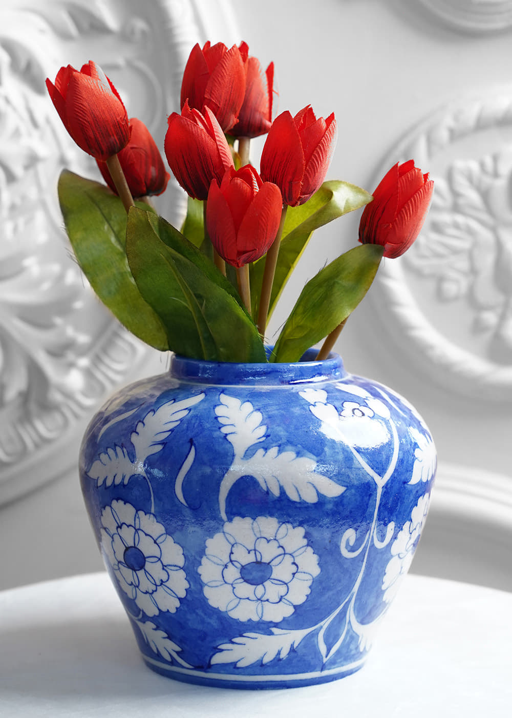 Get Botanic Flower Handpainted Vase at ₹ 1899 | LBB Shop