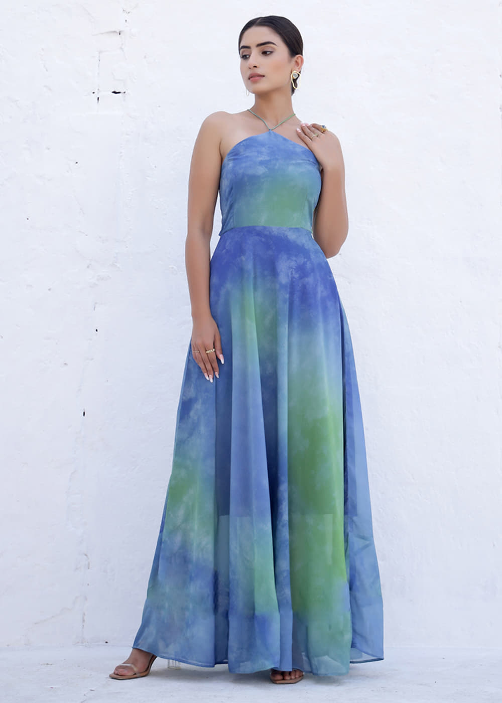 Get T Neck Flow Maxi Dress at  4300 | LBB Shop